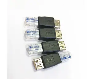 Envío rápido CE Rohs USB hembra a Ethernet RJ45 conector macho Cable adaptador