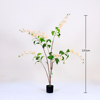 Jasmin artificiel réaliste effet toucher réel avec fleurs blanches, roses, violettes et dorées – Pot décoratif moderne pour la maison et le bureau