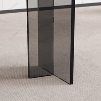 Bureau de direction rectangulaire moderne de luxe personnalisable en acrylique, table d'étude suspendue pour ordinateur portable, table de négociation, table de réunion longue, simple