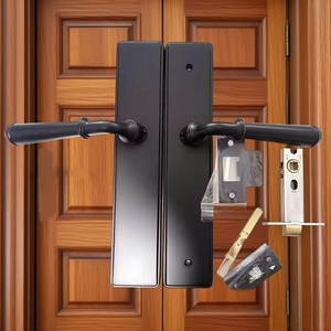 Hot Modern Design Brass No Keyhole Lever <strong>Door</strong> Lock Handle Set New Zealand Australian Privacy Passage Bedroom <strong>Door</strong> Handle Lock - Product Image 4