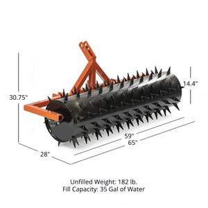Aérateur à pointes de type tambour pour tracteur agricole à 3 points, robuste, rouleaux pour pelouse, certification CE ISO, fabrication directe, OEM ODM - Product Image 2