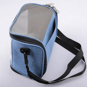 Transportín de Viaje para Cobayas, Portátil, Transpirable, Transparente, Azul Grisáceo, para Mascotas Pequeñas como Hámsteres, Topos y Erizos - Product Image 3