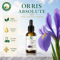 Absolue d'iris de qualité supérieure (Iris Pallida) certifiée, parfum floral naturel, conformité mondiale pour la parfumerie