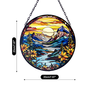 Atrapasoles de Vidrio Art Deco Modernos Personalizados, Decoración de Paisajes, Tema de Duendes de Cristal Natural para Cumpleaños, Vidrieras Colgantes para Ventanas - Product Image 6
