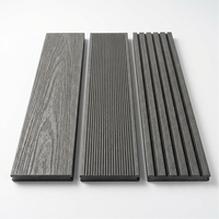 Planches de terrasse WPC carrées gaufrées écologiques, recyclables, anti-insectes, antidérapantes, pour jardin extérieur, à emboîtement, résistantes à l'humidité