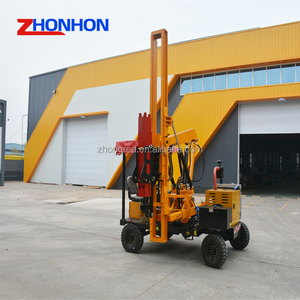 Máquina Multifuncional para Hincar Postes de Acero para Barandas, Accionada por Diésel, Capaz de Perforar y Tirar Postes de Acero - Product Image 2