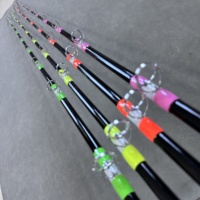 Seehoo joran pancing bercahaya, tongkat memancing ikan lele 1 bagian serat kaca 2.28m