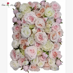 Customized Artificial Mix Color Rose And Hydrangea Wedding FlowerWall Backdrop