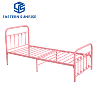 Lit simple en métal pour usage domestique ou en dortoir, lit double king size robuste pour adultes