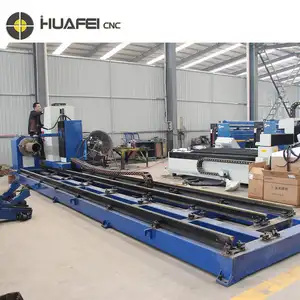 HUAFEI Cnc 5 Aixs Pipe Tube Intersecting Line Plasma Cutting Machine