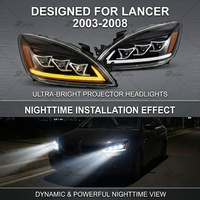 Paires de phares LED Plug and Play pour Mitsubishi Lancer 2003-2008, LH RH, ensemble de phares avant LED complets, remplacement
