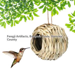 Temu patlamalar el yapımı Birdhouse yaratıcı bahçe dekorasyon katı desen düğmesi çevre dostu kafes fabrika toptan - Product Image 3