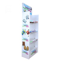 Solution durable d'affichage de magasin de la publicité de présentoir de plancher de plateau en carton personnalisable pour des bouteilles de boisson de jus