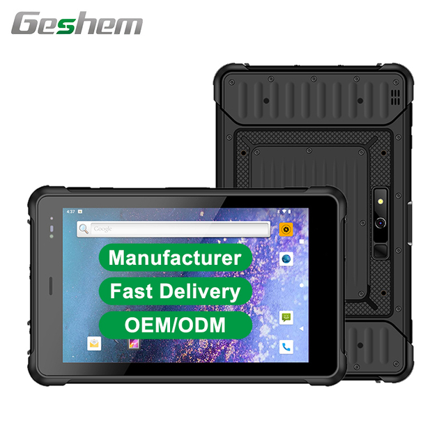 Geshem 8 Inch MTK Octa Core Android Fingerprint Module 4G LTE Industrial Rugged Tablet