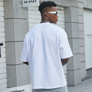 T-<span class=keywords><strong>shirt</strong></span> Homme Oversize de Luxe à Épaules Tombantes, Vente en Gros, Qualité Supérieure, 300 g/m², 100% Coton Doux, T-<span class=keywords><strong>shirt</strong></span> Vierge en Gros - Product Image 3