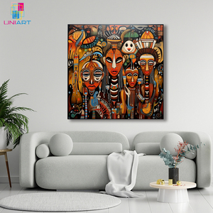 Pintura de arte de la cultura Nubia UNIART, obra de arte de estilo africano sin marco, impresión en lienzo, arte de pared para decoración del hogar - Product Image 3