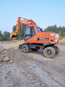 Original Korea imported 15 Ton wheel <b>excavator</b> used Doosan DH150W-7 rubber tyre excavating <b>machine</b> - Product Image 4