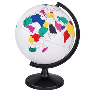 Globo terráqueo de juguete, pizarra blanca, escritura artesanal, rasca, regalo - Product Image 4