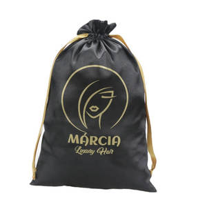 Bolsas de Satén para Regalos de Boda, Económicas, con MOQ Bajo, Bolsas de Embalaje de Lujo con Logotipo Personalizado para Cosméticos y Cabello, Bolsas Rosas con Cordón - Product Image 4