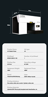 Impresora UV de Escritorio A3 para Pequeñas Empresas, Impresora UV Digital de Cama Plana para Impresión Personalizada de Etiquetas para Carcasas de Teléfono