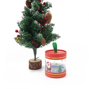 Biodegradable Customized <b>Round</b> Cylinder <b>Box</b> Paper Tube Packaging Food-grade PET for Christmas <b>Gift</b> Apple Candy Chocolates Candle - Product Image 3