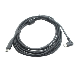 USB 3,0 en ángulo recto personalizado tipo C macho a tipo C macho recto con doble núcleo de ferrita Cable de transferencia de datos de carga rápida - Product Image 1
