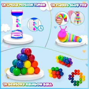 Jouets sensoriels en plastique en vrac - Réduction de l'anxiété, activité silencieuse, soutien à l'apprentissage en classe, coffret cadeau varié pour tous les âges - Product Image 3