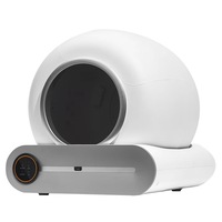 Caja de Arena Inteligente Eléctrica Autolimpiable de 65L con Gran Espacio y Control Remoto por APP para Gatos