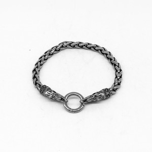 Yunnique Pulsera de plata tibetana con diseño de animal del zodíaco, cadena con diseño de buey, regalo de joyería unisex - Product Image 1