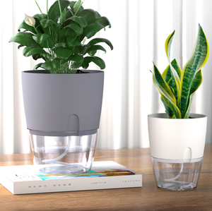 Small Pot Plastic Plant Pots Plastic DeepBang Wholesale Small Self Watering Flower Pot Garden Plastic Self Watering Planters Ready To Ship Garden Plant Pots