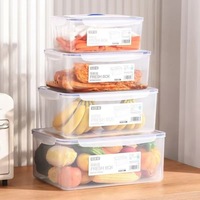 Boîte de rangement hermétique en plastique de qualité alimentaire pour réfrigérateur, organisateur commercial pour la conservation et l'emballage des fruits de mer