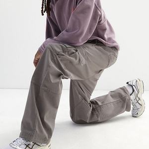 Pantalones Cargo Casuales de Algodón para Hombre, Estilo Moderno, Cintura Media, Tejido Worsted de Peso Medio, Corte Holgado, Pierna Ancha, Múltiples Bolsillos - Product Image 5