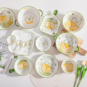 Set di Stoviglie Moderne in <span class=keywords><strong>Porcellana</strong></span> Ecologica di Alta Qualità per Bambini, Ciotola per Riso, Piatto per Colazione - Product Image 4