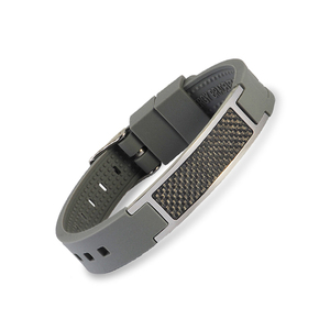 Hottime Classic 4 en 1 Bracelets et packs de bracelets en silicone plaqués argent à énergie positive, unisexe, vente en gros - Product Image 2