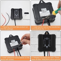 Transformador de Bajo Voltaje para Exteriores JIUAN HZT-LVT001 DC12V 100W PWM 8.3A con Garantía de 2 Años, Temporizador, Sensor Fotoeléctrico, Iluminación de Paisaje
