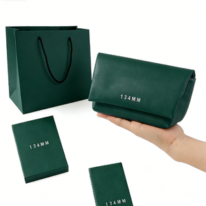 Estuche y <span class=keywords><strong>Caja</strong></span> <span class=keywords><strong>de</strong></span> Gafas <span class=keywords><strong>de</strong></span> <span class=keywords><strong>Sol</strong></span> <span class=keywords><strong>de</strong></span> Lujo <span class=keywords><strong>de</strong></span> Piel Sintética Verde Oscuro <span class=keywords><strong>para</strong></span> Almacén, con Logotipo Personalizado - Product Image 4