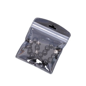 Custom Printed 3 Sides Sealed Pouch Plastic Clear Small Jewelry Packaging Pouch Custom Zipper Shinny Beautiful Bags