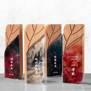 Trofeo de cristal hecho a medida creativo, trofeo de madera Reunión Anual equipo de gama alta marca autorizada ventas personalizadas campeón medalla/ - Product Image 4