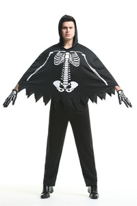 Halloween lindo esqueleto capa niñas <span class=keywords><strong>calavera</strong></span> capa conjunto fiesta Cosplay esqueleto <span class=keywords><strong>disfraz</strong></span> para Mujeres Hombres - Product Image 4