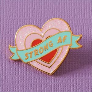 Tùy Chỉnh Mạnh Mẽ Men <span class=keywords><strong>Pin</strong></span> Sức Khỏe Tâm Thần Hình Trái Tim Vàng Kim Loại Màu Hồng Long Lanh Cứng Men Ve Áo <span class=keywords><strong>Pin</strong></span> Huy Hiệu Trâm Cho Lưu Niệm - Product Image 2