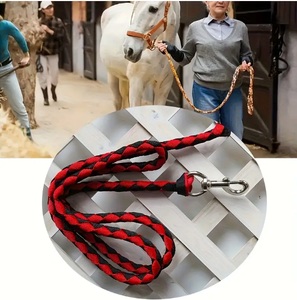 Прочный нейлоновый плетеный повод для лошадей с металлической застежкой - Product Image 1