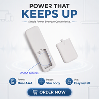 Télécommande portable numérique 2,4 G/433 MHz infrarouge blanche OEM personnalisable avec 2/4/6/8 boutons pour système de maison intelligente