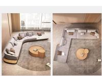 Fauteuil Canapé Double Moderne en Velours Agneau Couleur Citrouille, Pivotant, avec Fonction de Sommeil et de Détente, pour Maison, Hôtel, Bar, Salon, Villa, en Métal Durable