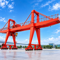 Grue portique à double poutre de 50 tonnes sur rails avec chariot à treuil ouvert pour salle d'essai d'usine