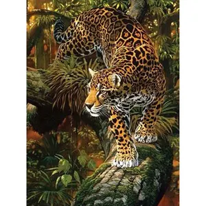 5D DIY Diamond Color Painting Leopard Full Diamond Embroidery Full Square Inlay Diamond Decoration Picture