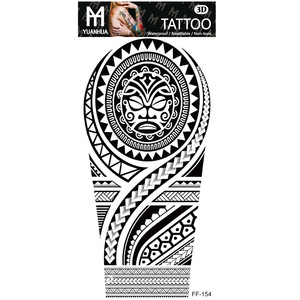 Manga de <span class=keywords><strong>brazo</strong></span> de tatuaje <span class=keywords><strong>para</strong></span> <span class=keywords><strong>hombres</strong></span>, diseño de tatuaje negro falso, Cool, Tribal, venta al por mayor, (FF151-165) - Product Image 3