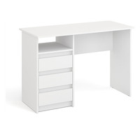 Table de bureau moderne, bureau d'ordinateur avec tiroirs, petite table de travail, bureau pour enfants avec espace de rangement 110 x 50 x 74 cm