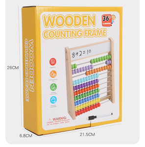 ลูกคิดไม้สำหรับเด็ก EN71 แบบมอนเตสซอรี่ พร้อมลูก<span class=keywords><strong>ป</strong></span>ัดสำหรับสอน<span class=keywords><strong>คณิต</strong></span>ศาสตร์ ระดับชั้นประถมศึกษาปีที่ 1 อนุบาล ฝึกบวก ลบ ฝึกเล่น - Product Image 6