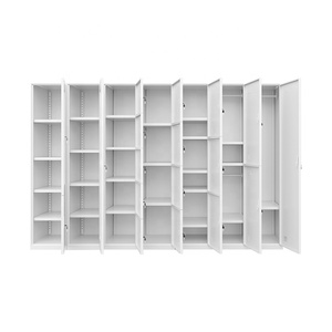Meuble <span class=keywords><strong>de</strong></span> rangement moderne <span class=keywords><strong>en</strong></span> fer à 3 portes vitrées, bibliothèque <span class=keywords><strong>en</strong></span> acier pour <span class=keywords><strong>bureau</strong></span> et maison avec classeur - Product Image 4