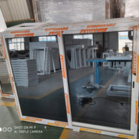 Ventana Corredera Horizontal de Aleación de Aluminio Personalizada de Fábrica, Doble Vidrio Templado Gris Reflectante, Aislamiento Térmico, Resistente al Viento, Exterior
